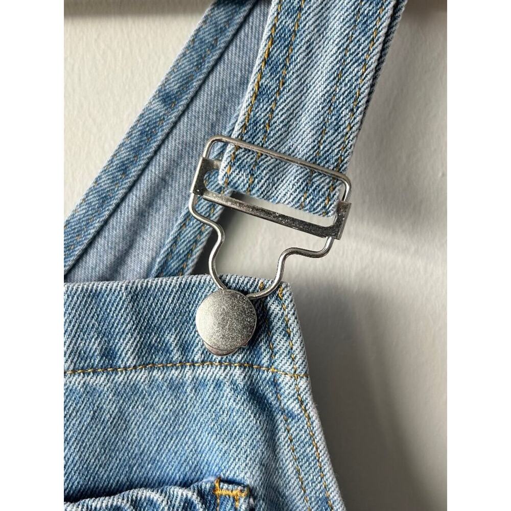WeWoreWhat S Light Wash Denim Overalls Straight Leg Cotton Bib Jumpsuit - Picture 5 of 12